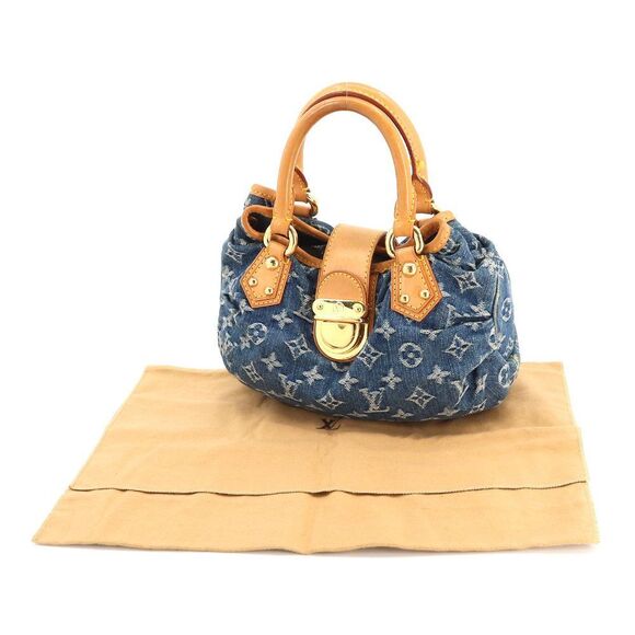 Louis Vuitton Monogram Denim Pleaty Canvas Leather Blue - Picture 8 of 9